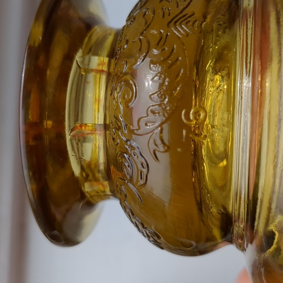 Federal Madrid Amber Glass Taper Holders - Picture 12 of 13